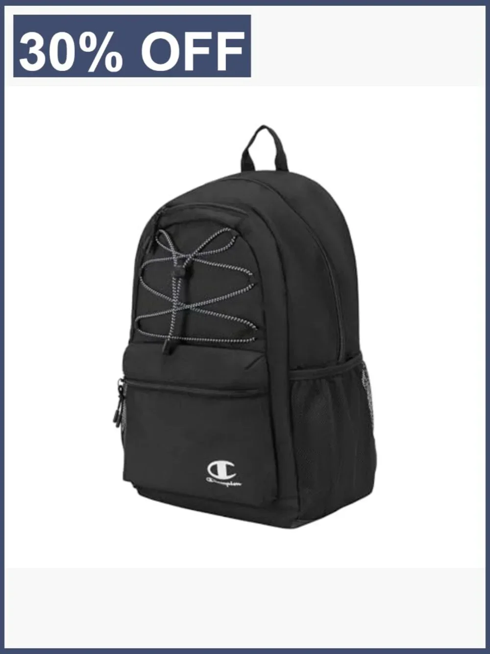 Youth Bungee Backpack with Padded Straps, Water Bottle Pocket